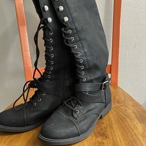 Mossimo Knee high lace/zip up boots